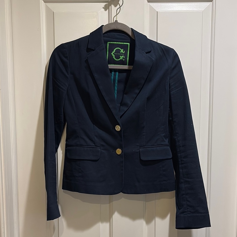 Navy Blazer with Gold Buttons